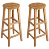Image de Tabourets de bar lot de 2 bois d acacia massif