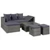 Image de Salon de jardin vidaxl resine tressee 6 personnes 4 pieces