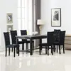 Image de Chaises à manger lot de 6 noir velours
