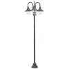 Image de vidaXL Lampadaire de Jardin E27 220 cm Aluminium 3 Lanternes Bronze Terrasse 44207