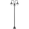 Image de Lampadaire de jardin - vidaXL - 220 cm - Aluminium - 2 lanternes - Bronze