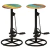 Image de Tabourets de bar lot de 2 bois massif de récupération