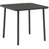Image de vidaXL Table de jardin Gris foncé 80x80x72 cm Acier