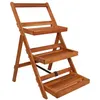 Image de vidaXL Support de jardinière à 3 niveaux 50x63x80 cm Acacia solide 43994
