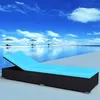 Image de Chaise longue vidaxl H. 31 cm L. 195 cm noir en resine tressee non empilable non pliable