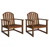 Image de Lot de 2 chaise vidaxl exterieur empilable non pliable H. 79 cm en acacia bois