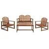 Image de Salon de jardin 4 pcs bois d acacia solide