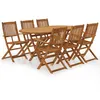 Image de Ensemble à manger d extérieur pliable 7pcs Bois d acacia solide