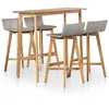 Image de vidaXL 5-delige Tuinset massief acaciahout44222