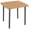 Image de Table de jardin 80 x 80 x 72 cm Bois d acacia solide et acier