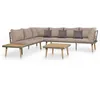Image de Salon de jardin Vidaxl bois massif marron 4 pieces 60.0 x 60 x 31 8 personnes