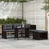 Image de Salon de jardin - VIDAXL - Résine tressée - Marron - 4 personnes