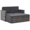 Image de Ensembles canapes. fauteuils et tables de jardin vidaxl 2 personnes resine tressee gris 70 x 110 x 72 cm 8 pieces