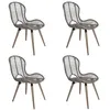 Image de Chaises à manger lot de 4 marron rotin naturel