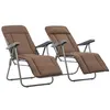 Image de Chaises pliables de jardin avec coussins lot de 2 Marron