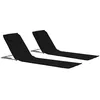 Image de Tapis de plage pliables 2 pcs Acier et tissu Noir