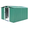 Image de vidaXL Abri de jardin 257x298x178 cm Métal Vert 143340