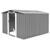 Image de vidaXL Abri de jardin 257x298x178 cm Métal Gris 143341