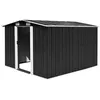Image de vidaXL Abri de jardin 257x298x178 cm Métal Anthracite 143342
