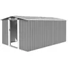 Image de vidaXL Abri de jardin 257x392x181 cm Métal Gris 143345