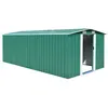 Image de vidaXL Abri de jardin 257x489x181 cm Métal Vert 143348