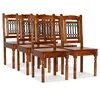Image de Lot de 6 chaise Vidaxl interieur en bois massif bois H. 100 cm