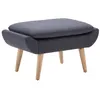 Image de Repose pied Tapisserie en tissu 73 x 43 x 42 cm Gris foncé