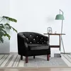 Image de vidaXL Fauteuil avec Revêtement en Velours Noir Salon Salle de Séjour Canapé