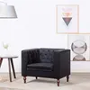 Image de vidaXL Fauteuil velours noir