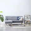 Image de vidaXL Canapé d'angle Revêtement en tissu 171,5x138x81,5 cm Gris clair