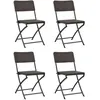 Image de Chaises pliables de jardin lot de 4 PEHD et acier