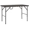 Image de Table de jardin pliante Marron 120x60x74cm PEHD Aspect de rotin