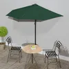Image de vidaXL Parasol Extérieur Mât Aluminium 270x144 cm Vert Jardin Terrasse Patio 44588
