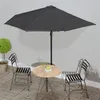 Image de vidaXL Parasol d'Extérieur Mât Aluminium 300x155 cm Anthracite Jardin Plage 44593