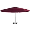 Image de vidaXL Parasol met aluminium paal 500 cm bordeauxrood 44476
