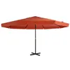 Image de vidaXL Parasol met aluminium paal 500 cm terracottakleurig 44477