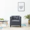 Image de vidaXL Fauteuil tissu gris