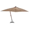Image de Parasol droit vidaxl rectangulaire toile en polyester 400 x 300 mat en bois