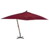 Image de vidaXL Parasol de Jardin en Porte-à-faux avec Mât en Bois, Pare-soleil de Patio, Abri de Soleil, Parasol de Terrasse 44493