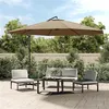 Image de vidaXL Parasol de Jardin en Porte-à-faux et Poteau en Aluminium, Pare-soleil de Patio, Abri de Soleil, Parasol de Plage 44506