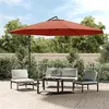 Image de vidaXL Parasol de Jardin en Porte-à-faux et Poteau en Aluminium, Pare-soleil de Patio, Abri de Soleil, Parasol de Plage 44508
