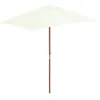 Image de Parasol droit vidaxl rectangulaire 200 x 150 toile en polyester mat en bois