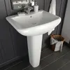 Image de Lavabo autoportant avec socle Céramique Blanc 580x470x200 mm