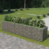 Image de Jardinière en gabion rectangulaire VIDAXL - Acier galvanisé - 450x90x100 cm - Argent
