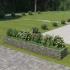 Image de vidaXL Lit Surélevé Gabion Acier Galvanisé 450x90x50 cm Jardinière Jardin 143553
