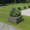 Image de vidaXL Gabion plantenbak verhoogd 90x90x50 cm gegalvaniseerd staal143557