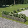Image de vidaXL Lit Surélevé à Gabion Acier Galvanisé 450x50x50 cm Jardinière Jardin 143565