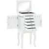 Image de vidaXL Armoire à bijoux sur pieds Blanc