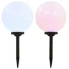 Image de vidaXL Lampe LED sphérique solaire d'extérieur 2 pcs 30 cm RVB