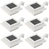 Image de vidaXL Lampe solaire à LED carrée d'extérieur 6 pcs 12 cm Blanc